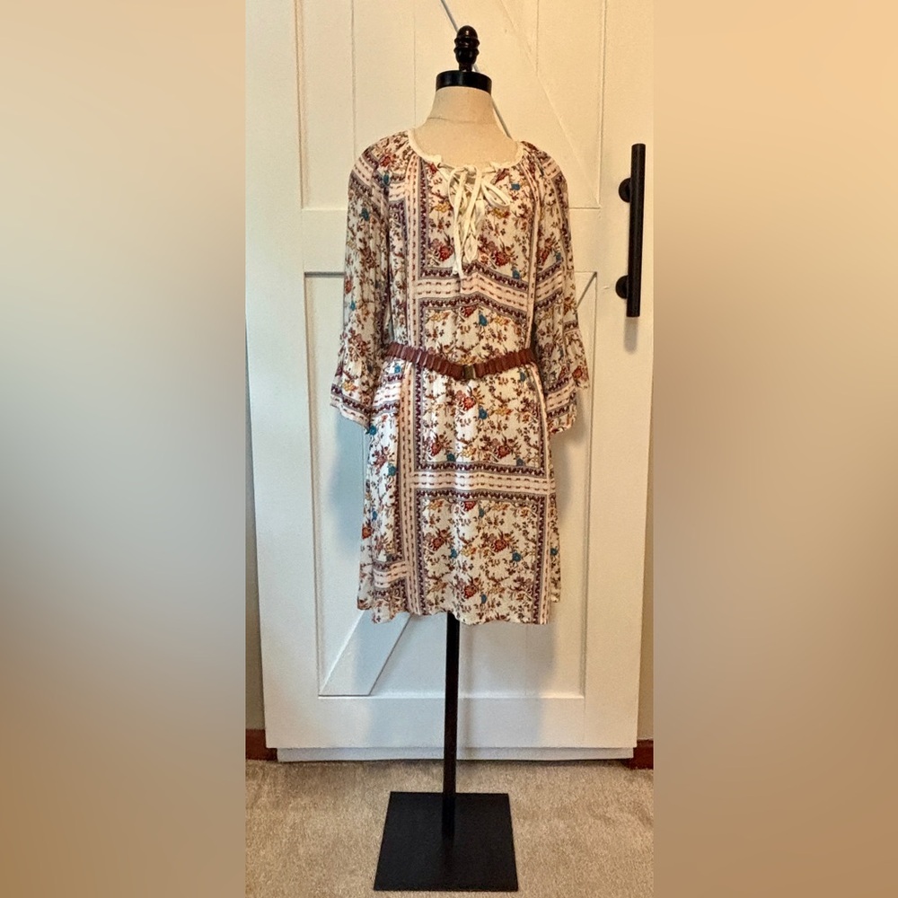 Anama Multicolor Floral Shift Dress - Size S